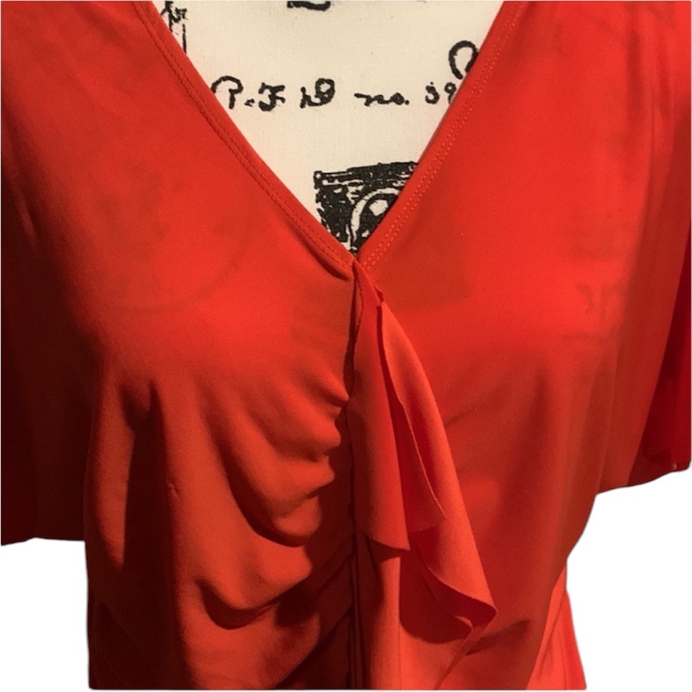 NYCC Orange Ruffle Shirt - Picture 2 of 4